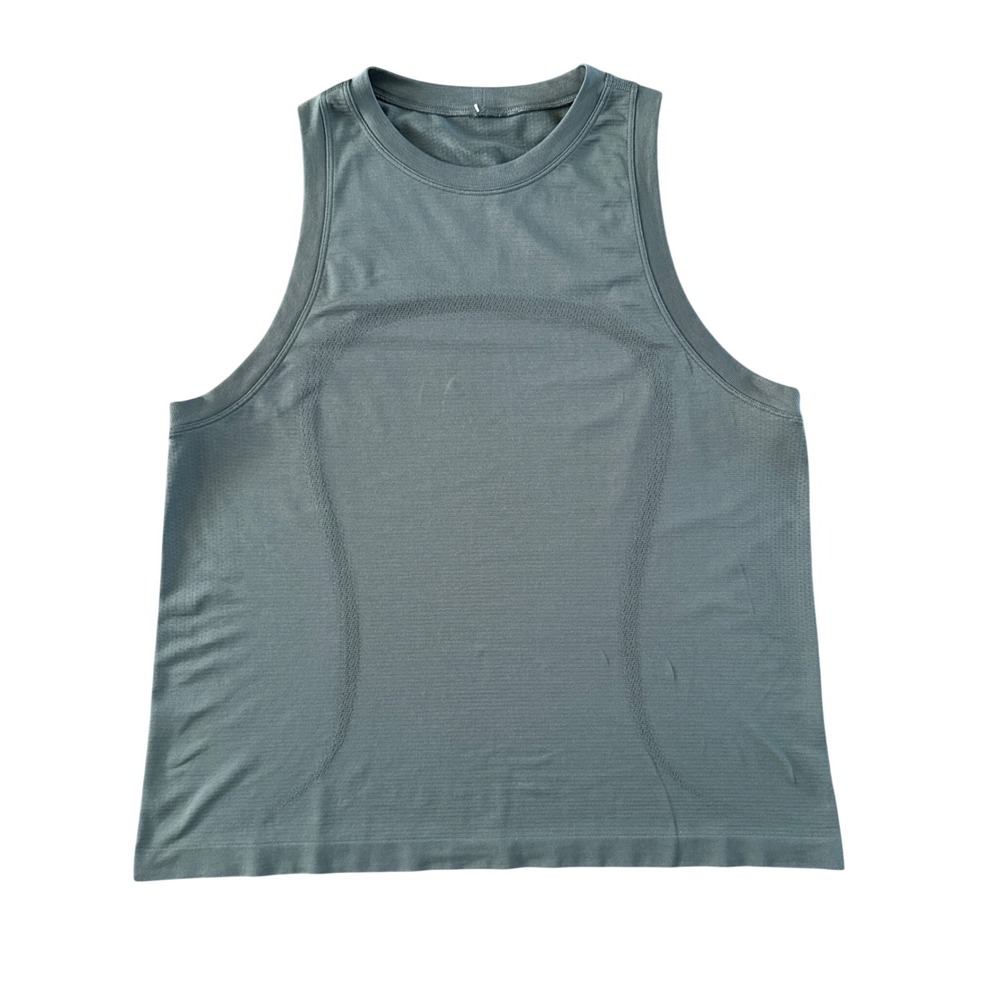 Lululemon Swiftly Tech High-Neck Tank Top 2.0 – Slate Sage Green – Size 8